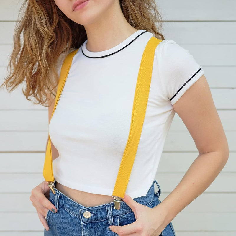 Action Ward Store Women's Suspenders - 1" Width - Y Back 4 Clip Skinny Ladies Suspenders - Image 2